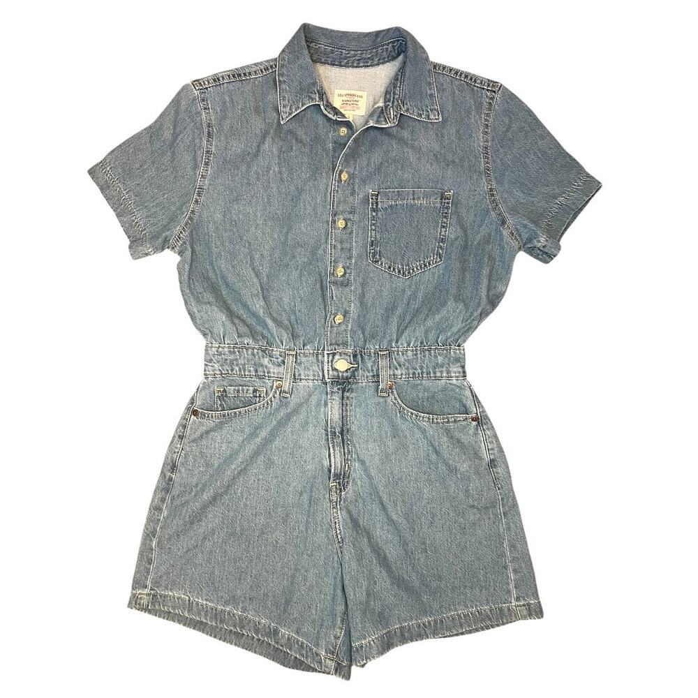 Levi Strauss denim romper size small casual overalls workwear utility